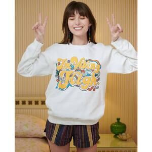 Life Clothing Co. “I’m Vibing High” White Sweatshirt Size Small Comfort Cozy